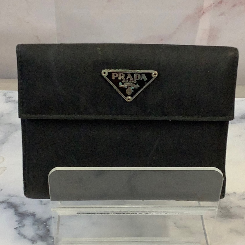 Preowned Prada Nylon Black Wallet